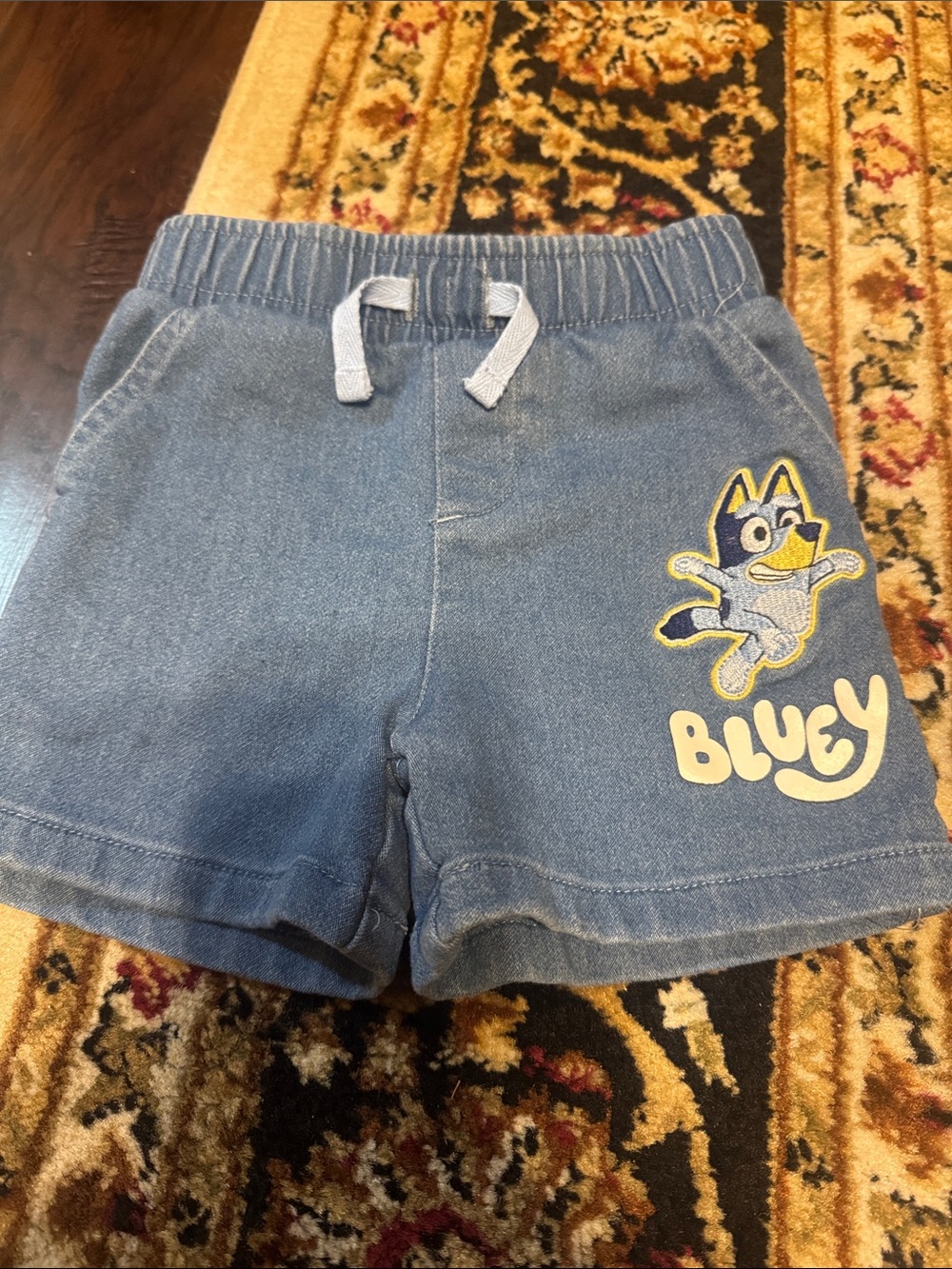 Denim-Style Kids Shorts - Blue